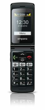 Sonderposten -  emporia FLIPbasic schwarz Seniorenhandy 2,2" Großtasten-Telefon